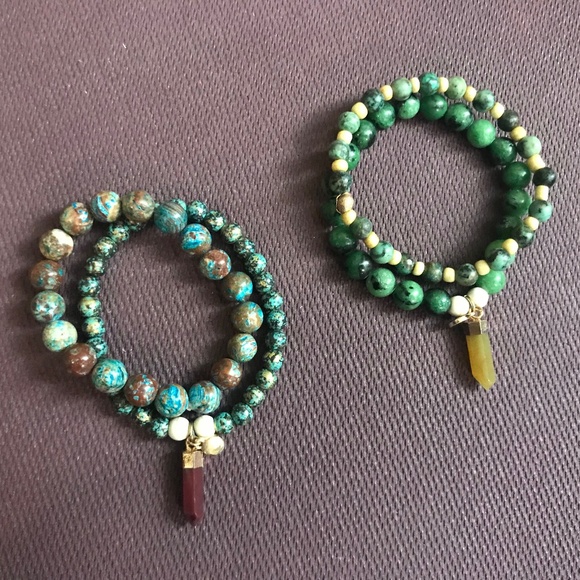 Stone and Bead Bracelets - Picture 1 of 8